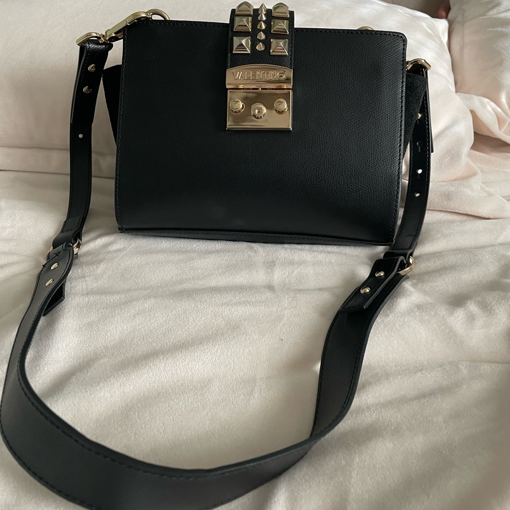 Valentino by Mario Valentino Kiki Palmellato Studded Leather Crossbody